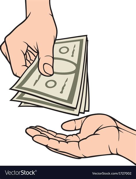 Hands Giving And Receiving Money Hand Giving Money To Other Hand Hand