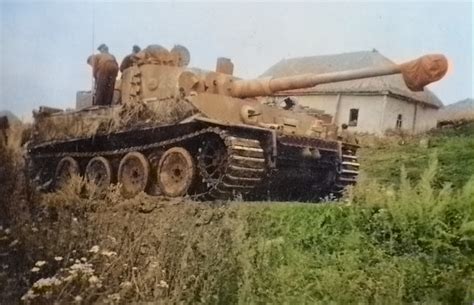 Colorized Photo Of A Tiger Belonging To The 506th Heavy Panzer
