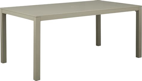 Solana Taupe 70 In Glass Rectangle Outdoor Dining Table Dining Table