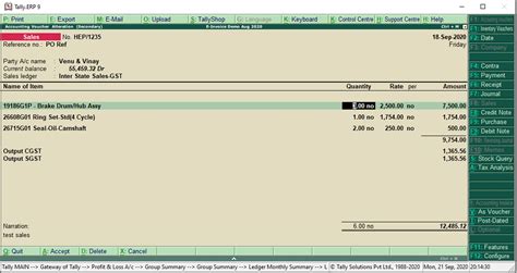 Tally Prime E Invoice Demo