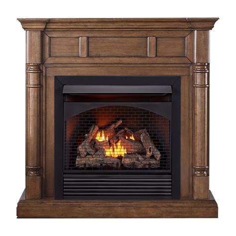 Procom Full Size Dual Fuel Ventless Gas Fireplace With Mantel 32000