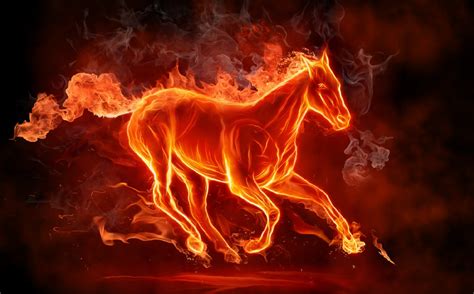 Download Fire Horse Screensaver Animated Wallpaper