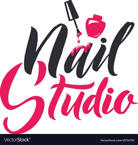 Manicure studio nail master logo beauty Royalty Free Vector
