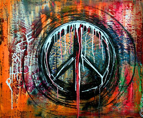 Peace Bomb Acrylics On Canvas In Abstract Paintings