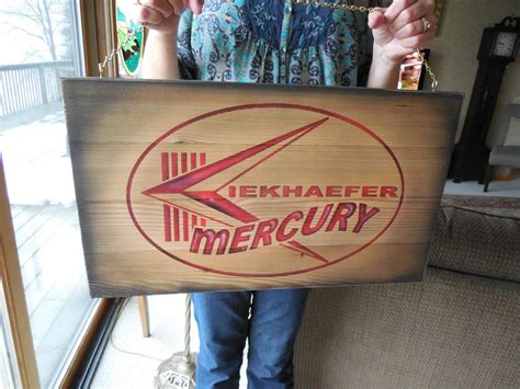 Vintage Mercury Kiekhaefer Outboard Wood Dealer Display Sign 1799822526