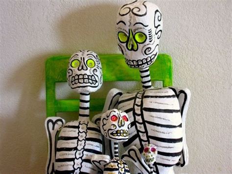 Day Of The Dead Paper Mache Skeletons Day Of The
