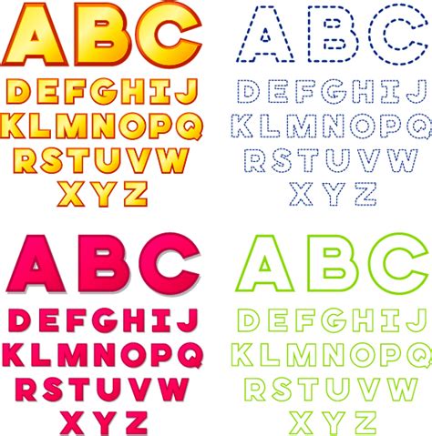 Colorful Alphabets Vector Set 03 Welovesolo
