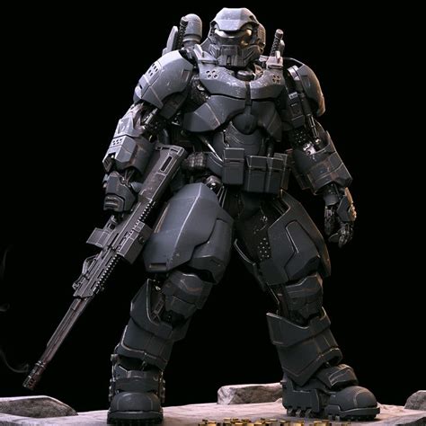 Future Soldier Mk I Daniel Rutherford Armor Concept Sci Fi Armor