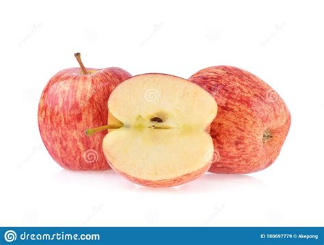 Gala Apples Isolate On White Background Stock Image Image Of Dessert
