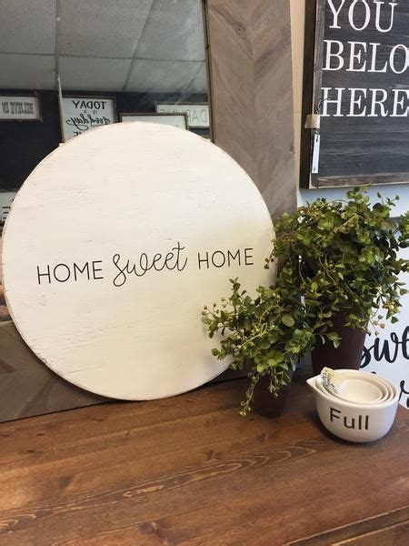 Home Sweet Home Circle Wood Signs Wood Crafts Diy Sweet Home