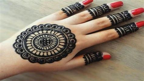 Simple Circle Mehndi Design For Back Hand Bmp Syrop
