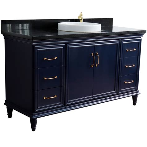 Check out our extensive range of bathroom sink vanity units and bathroom vanity units. 61" Single Sink Bathroom Vanity in Blue Finish with ...