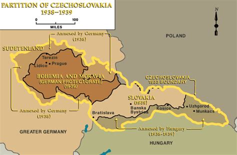 Partition Of Czechoslovakia 1938 1939
