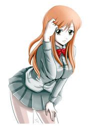 Inoue Orihime Bleach Starbucks Girl Apron Breasts English Text Highres Huge Breasts