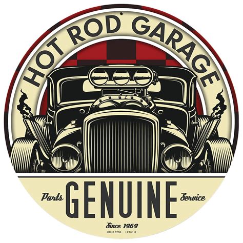Genuine Hot Rod Garage Sign Leth112 Free Shipping On Orders Over 99