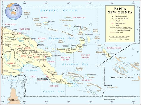 An alternative map image, usually a relief map, which can be displayed via the relief or alternativemap parameters. Map of Papua New Guinea (Overview Map) : Worldofmaps.net ...