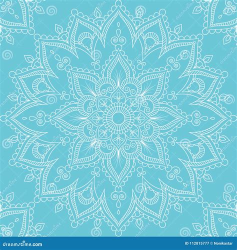 Mandala Seamless Pattern Stock Vector Illustration Of Color 112815777