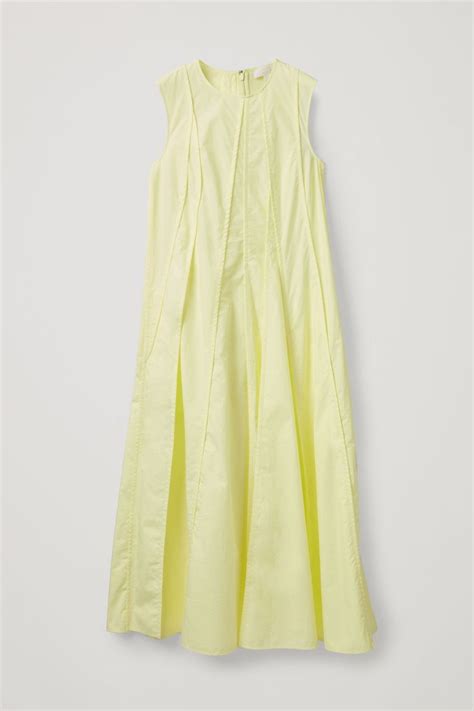 Cos Panelled Sleeveless Dress Poplin Dress Sleeveless Dress Cotton