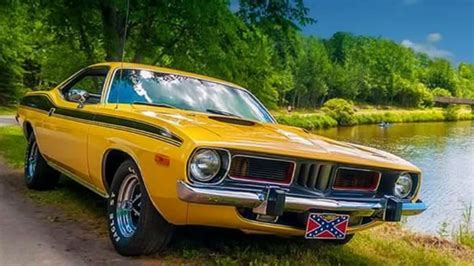 1973 Plymouth Barracuda 340 Note The Sweet Confederate Battle Flag