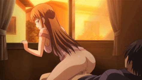 Uhou Renka Animated Animated Gif Lowres S Ass Bottomless Brown Hair Long Hair Sex