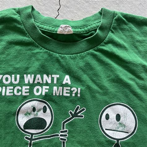 Funny Y2k You Want A Piece Of Me Stick Figure Depop