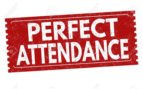 Free Download Perfect Attendance Grunge Rubber Stamp On White