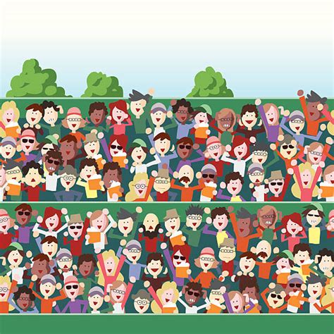 270 Cartoon Of A Stadium Crowd Stock Illustrations Royalty Free