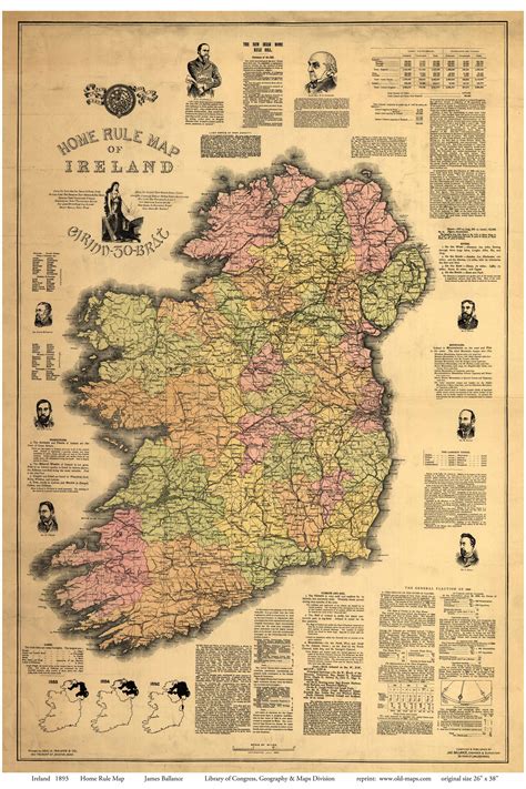 Old Maps Of Ireland Prints