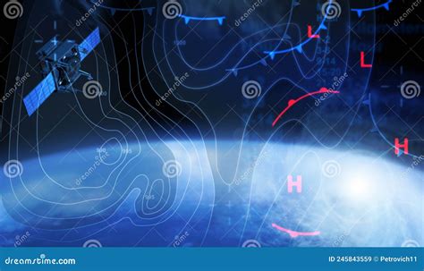 Earth From Space And Weather Map Stock Illustration Illustration Of