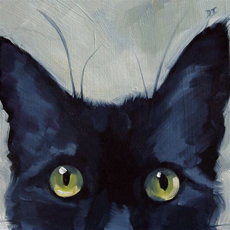 Black Cat Oil Painting Playtime Original Oil Painting Of Flickr