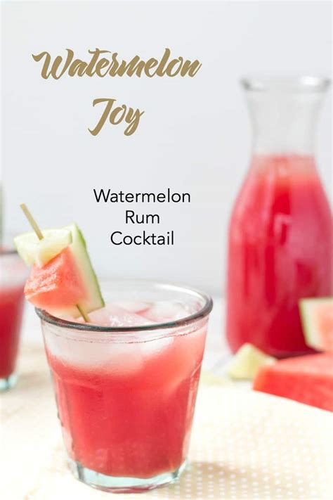 This watermelon rum punch is going to be your new favorite party drink. Watermelon Joy: A Watermelon and Rum Cocktail Recipe ...