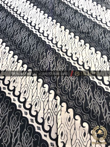 Kain Batik Bahan Baju Motif Parang Hitam Putih Unique Handicraft