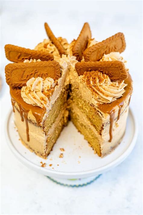 Biscoff Cake With Cookie Butter Buttercream Supergolden Bakes
