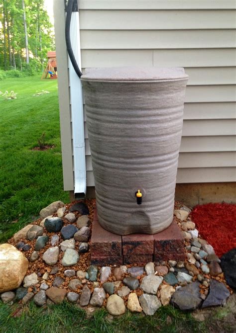 We Completed Our Rain Barrel Stand The Design Is Very Dramatic Rain