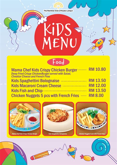 Menus Kids Gambaran