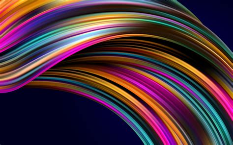 Asus Zenbook Pro Duo Wallpaper 4k Spectrum Waves Colorful Stock