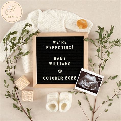 Social Media Pregnancy Announcement Digital Pregnancy Etsy