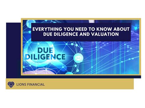 Everything You Need To Know About Due Diligence And Valuation Lions