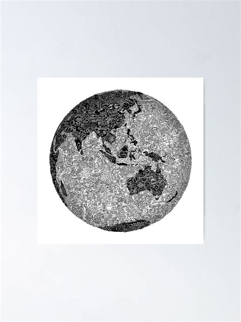 Doodle Earth By Lei Melendres Poster By Leimelendresart Redbubble