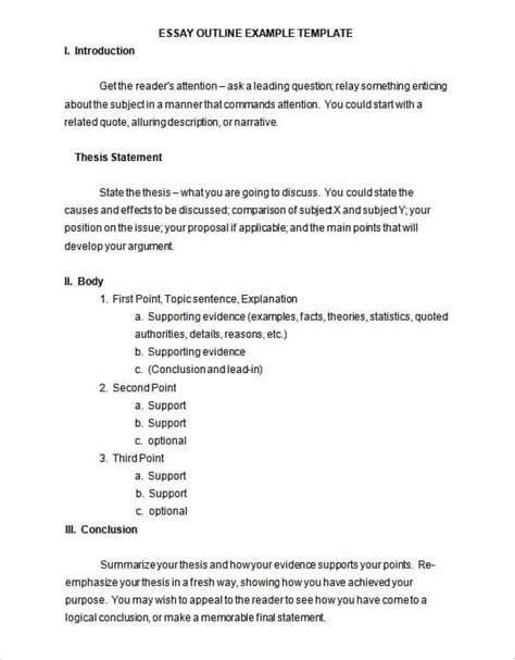 Downloadable Microsoft Word Outline Template Free Word Template