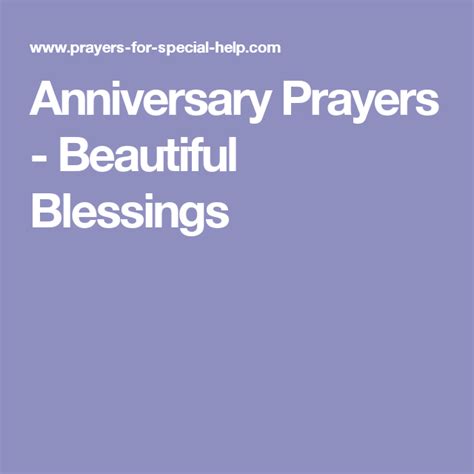 Anniversary Prayers Beautiful Blessings Prayers Anniversary Blessed