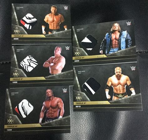 2020 Topps Wwe Triple H 25th Anniversary 5 X Event Worn Relic 15