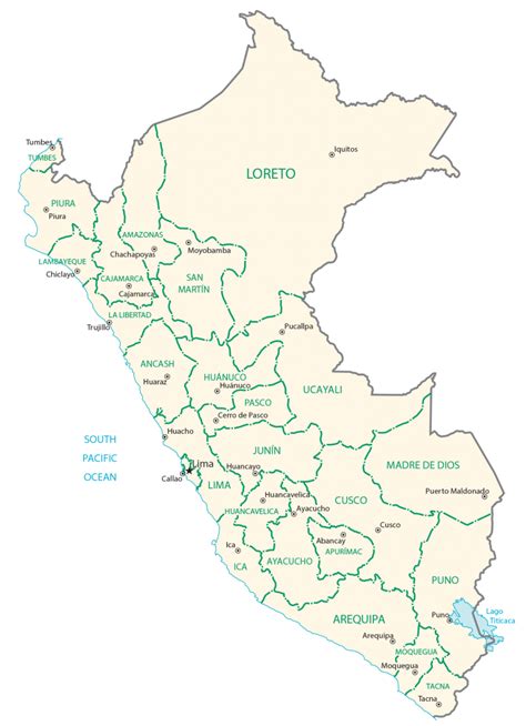 Country Map Of Peru
