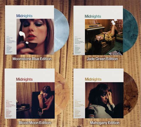 Taylor Swift Midnights Vinyl Lp Collection All 4 Variants Collide