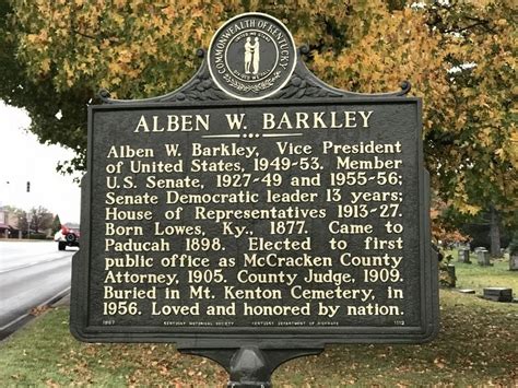 Alben W Barkley Barkleys Grave Historical Marker