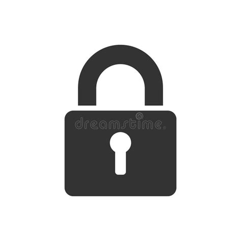 Closed And Open Locks Vector Icon Isolated On White Background Stock