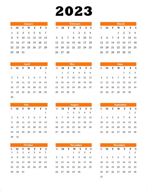 Free Printable Calendar 2023 Template In Pdf