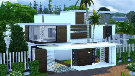 Gambar Modern House Sims 4 Villa Mansion Youtube Desain Rumah Di