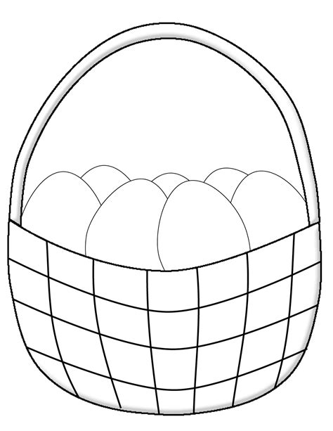 Easter Egg Basket Coloring Page 247 Dxf Include
