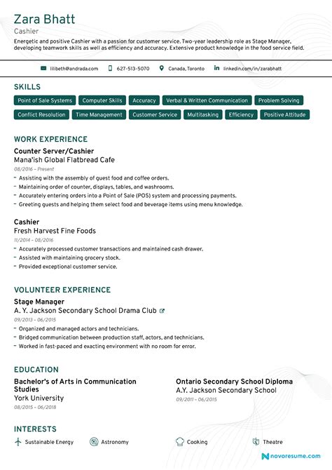 A cv (short for curriculum vitae) is a written document that contains a summary of your skills quick tip: Cashier Resume 2020 - Professional Guide & Examples